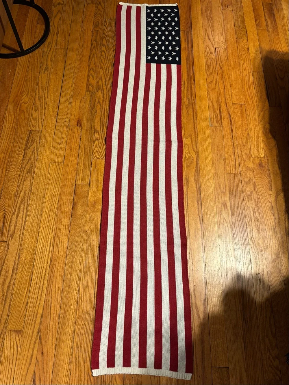 🇺🇸 American Flag Knit Scarf - Red, White & Blue